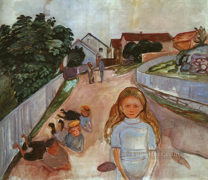 アスガルドストランドの通り 1902 年 エドヴァルド・ムンク 表現主義油絵